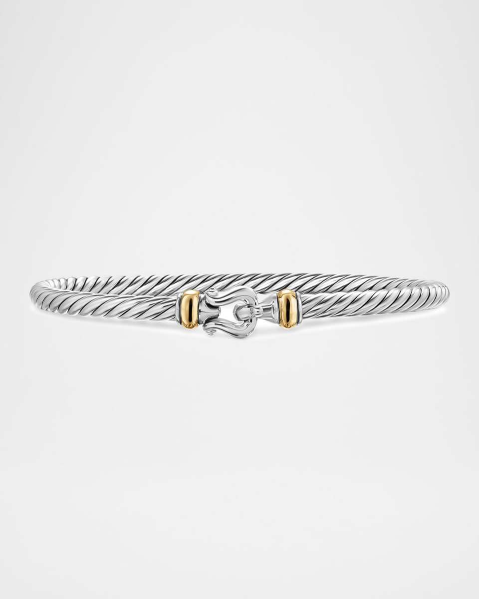 Cable Flex Buckle Bracelet in Sterling Silver, 4mm